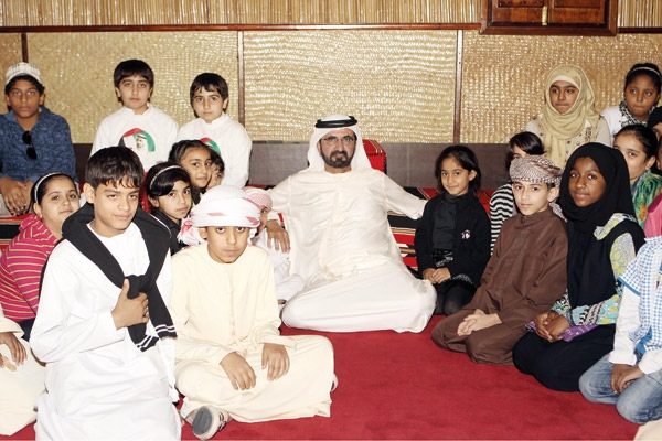 الشيخ محمد بن راشد يلتقي أطفال الإمارات الأيتام