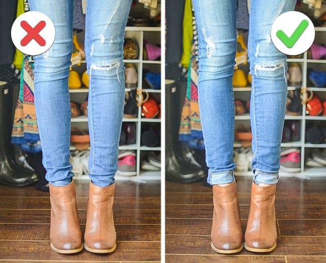 طريقة ارتداء الجينز مع الأحذية الطويلة