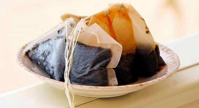 اكياس الشاي لتنظيف الاطباق