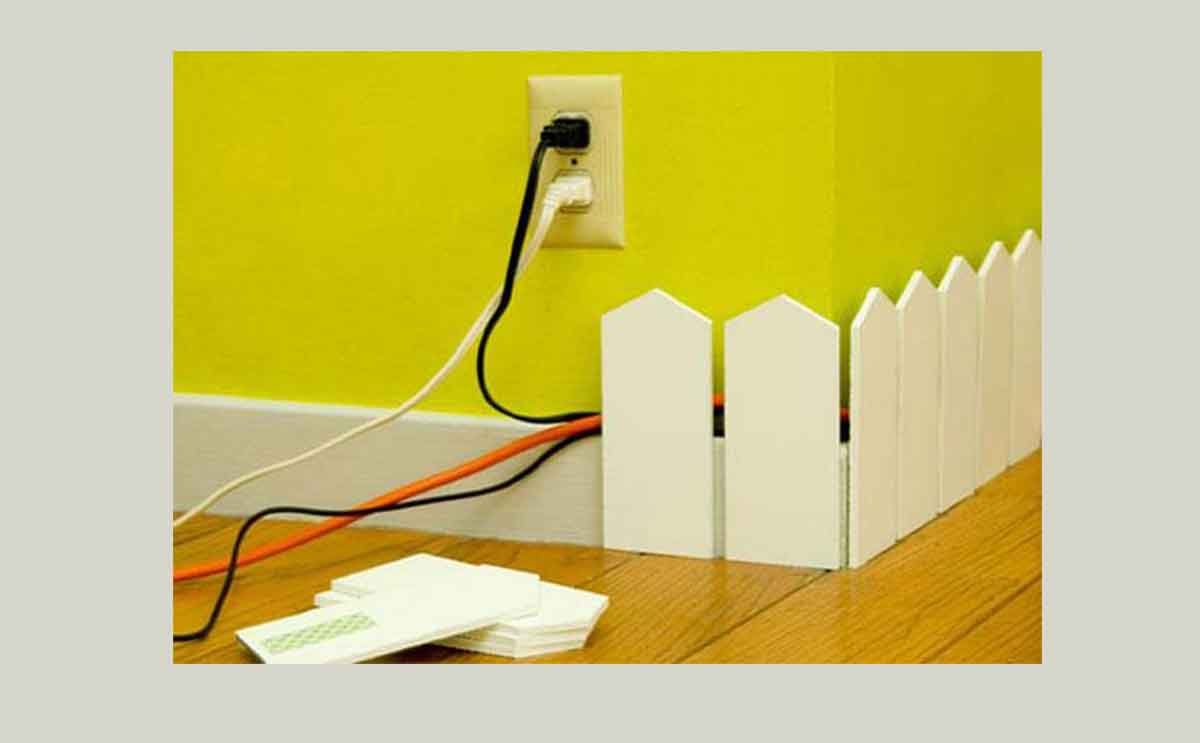 افكار خلاقة لإخفاء اسلاك الكهرباء في المنزل