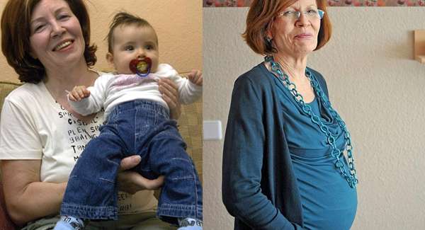 امرأة تبلغ 65 عامًا حامل بأربعة توائم