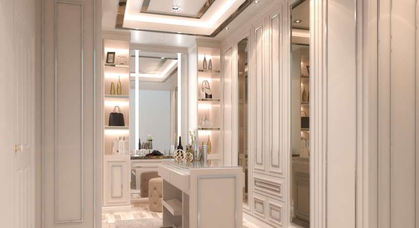 افكار ديكور مميزة لتصميم غرفة الملابس