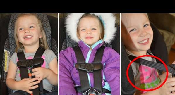 مخاطر وضع الطفل مرتدياً معطفه الشتوي في كرسي السيارة