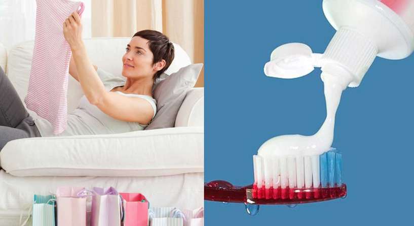سبب وضع هذه المرأة معجون اسنان على ملابسها