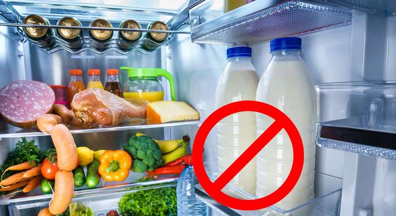 اهمية عدم وضع الحليب الطازج في باب الثلاجة