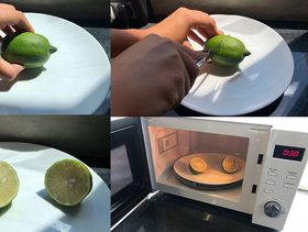 سبب وضع امرأة ليمونة في الميكرويف