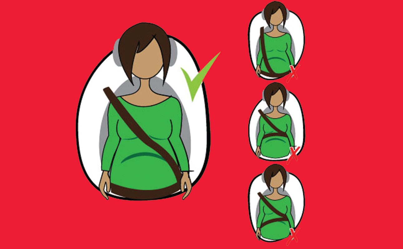 الطريقة الصحيحة لاستخدام الحزام أثناء الحمل
