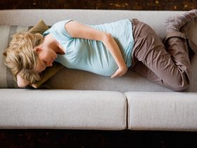 Couch, Furniture, Person