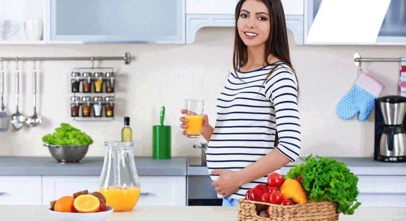 غذاء الحامل شهر بشهر