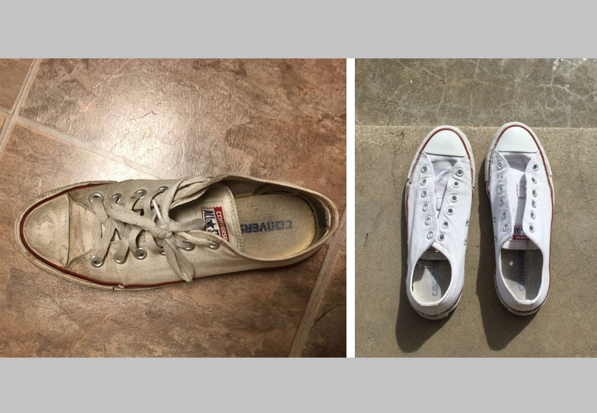 خطوات بسيطة لتحويل الحذاء الأبيض المتسخ والقديم إلى جديد