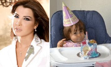 نانسي عجرم تحتفل بعيد ميلاد ميلا