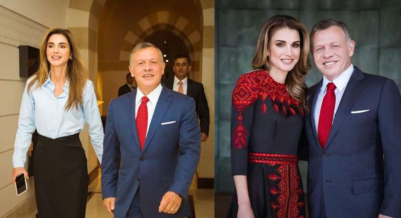 حيل ذكية تعتمدها الأميرة رانيا لتقليص فارق الطول بينها وبين زوجها