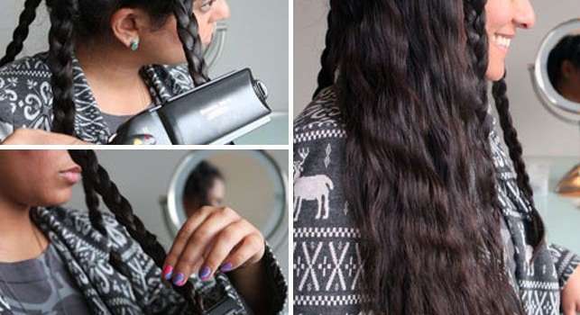 كيفية الحصول على شعر مموج بواسطة الضفائر والفير