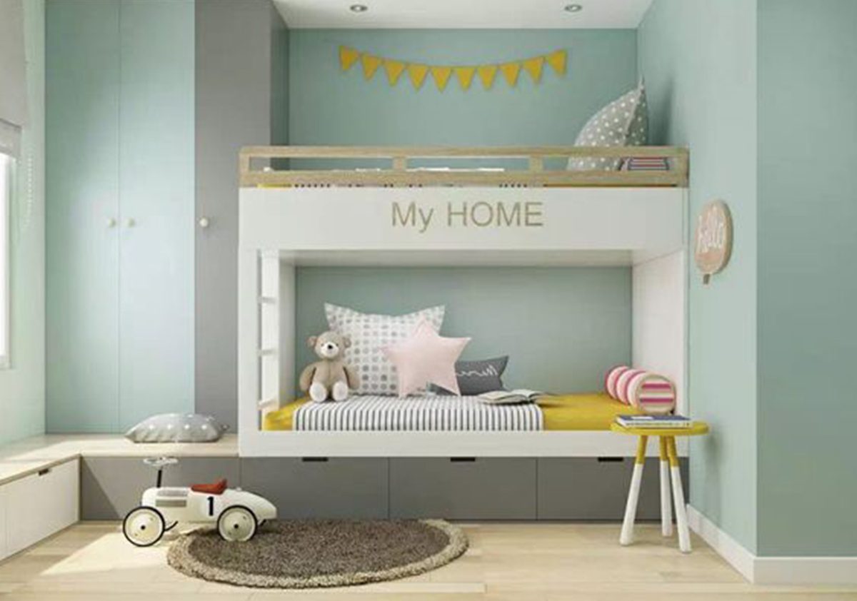 غرفة نوم أطفال حديثي الولادة بألوان الباستل