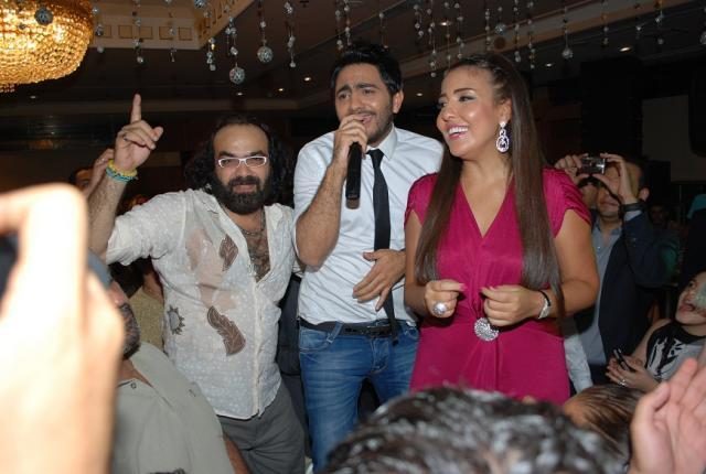 عمر دياب وتامر حسني في حفل زفاف محمد يحيى بالصور!