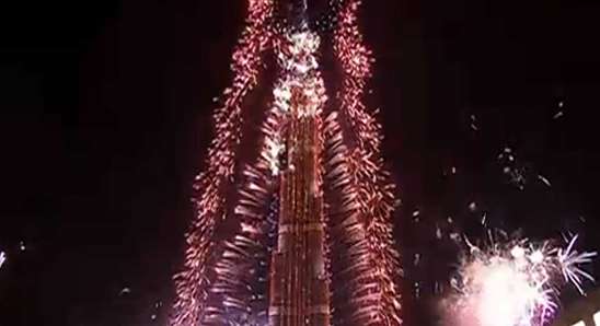 احتفالات راس السنة 2014 في دبي | عرض برج خليفة