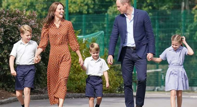 الأمير ويليام وكيت ميدلتون يقلّدان الأميرة ديانا في أول يوم مدرسة مع أولادهما