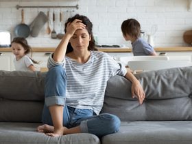 Couch, Furniture, Person