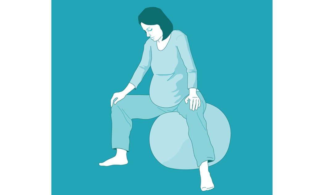 صورة وضعية مريحة خلال المخاض من موقع Baby Center الإلكتروني