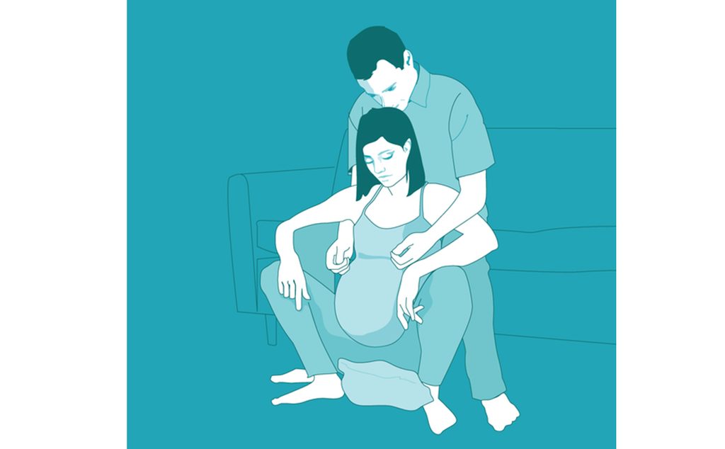 صورة وضعية مناسبة لتسريع المخاض من موقع Baby Center الإلكتروني