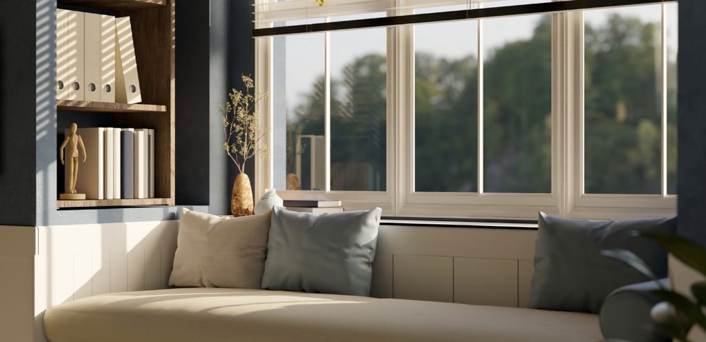 زاوية جلوس مع نافذة