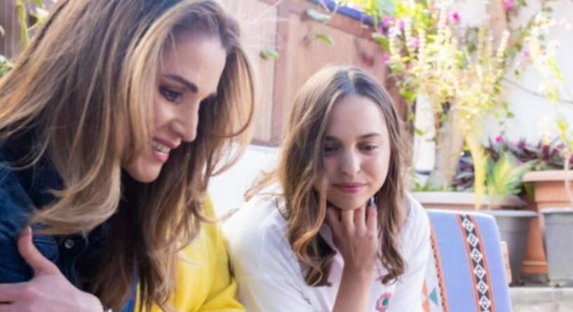 الملكة رانيا والأميرة سلمى