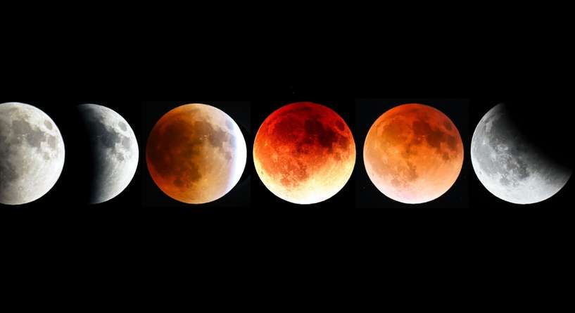 اطوار القمر بالترتيب للاطفال​