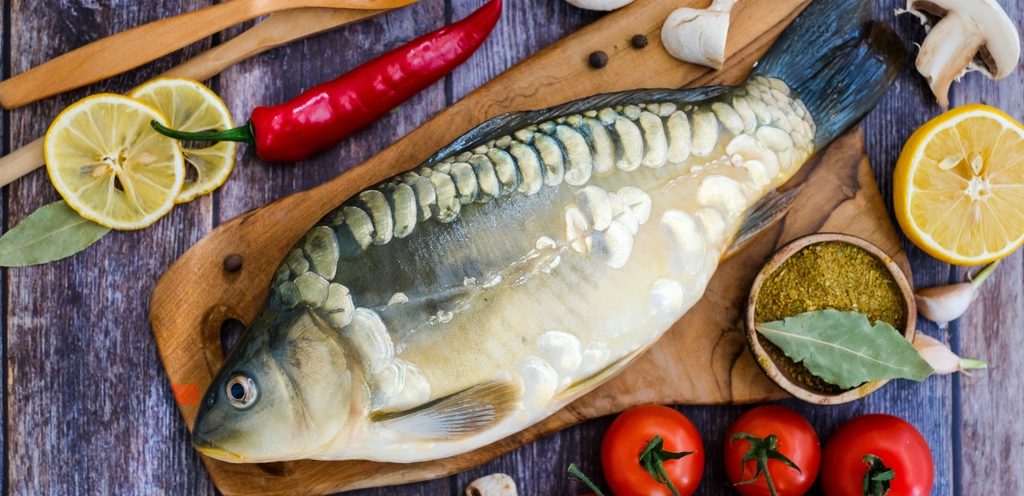 سمكة مع خضار