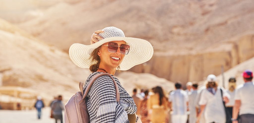 امرأة في إجازة