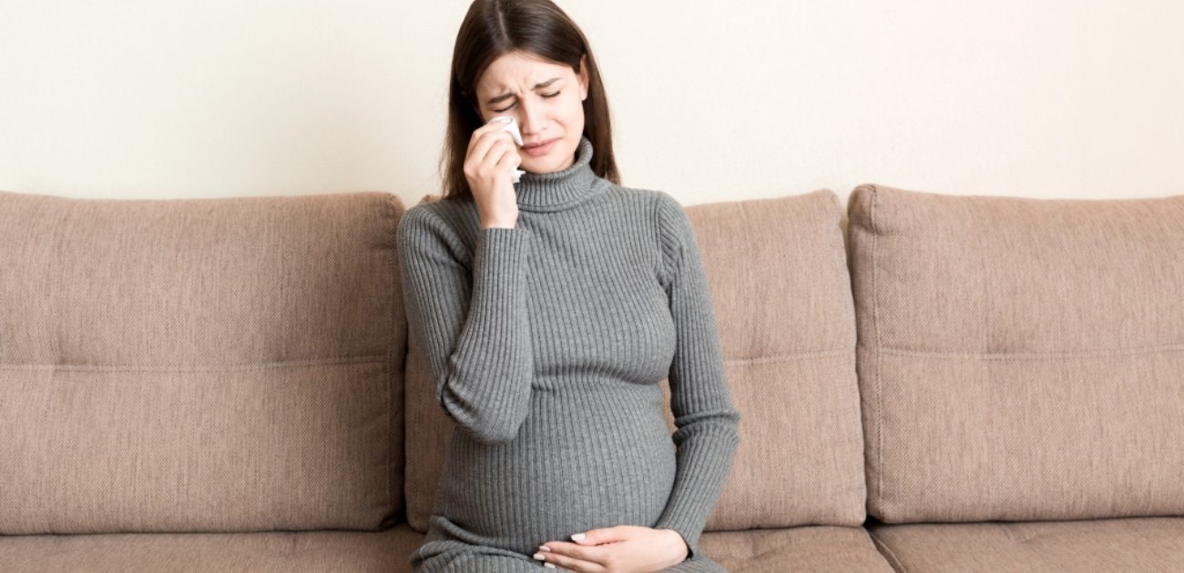 امرأة حامل متعبة