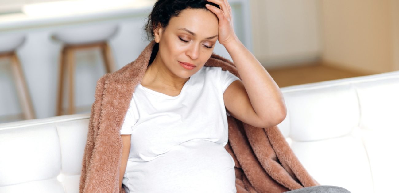 امرأة حامل متعبة